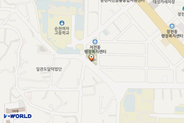 저전공원 위치 지도 — 전남광주통합특별시 순천시 저전길 89 (저전동)