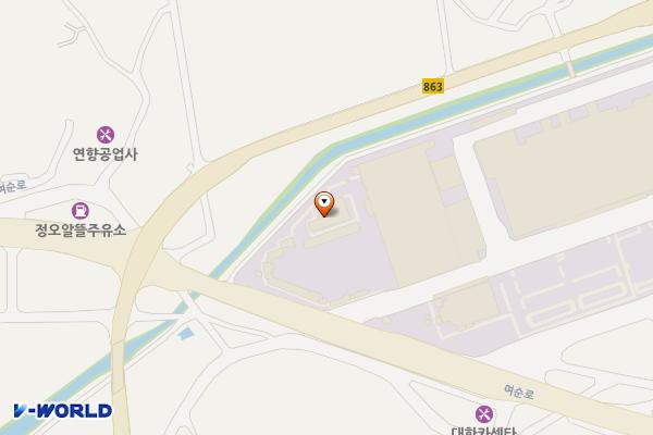 농산물도매시장(남일청과 사무실 앞) 화장실 위치 지도 — 전남광주통합특별시 순천시 해룡면 해광로 1 (농산물도매시장)