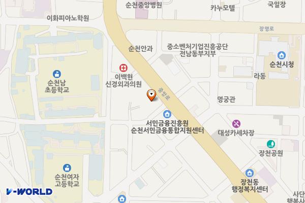 궁전웨딩홀 화장실 위치 지도 — 전남광주통합특별시 순천시 중앙로 43, 궁전웨딩홀, 뷔페 (저전동)