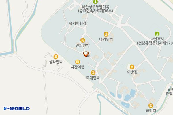 낙안읍성 남문 큰샘체험장 근처 화장실 위치 지도 — 전남광주통합특별시 순천시 낙안면 읍성안길 83