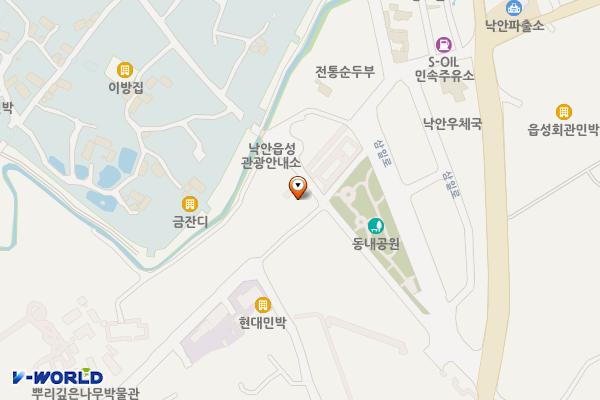 낙안읍성(매표소 뒤) 화장실 위치 지도 — 전남광주통합특별시 순천시 낙안면 충민길 11