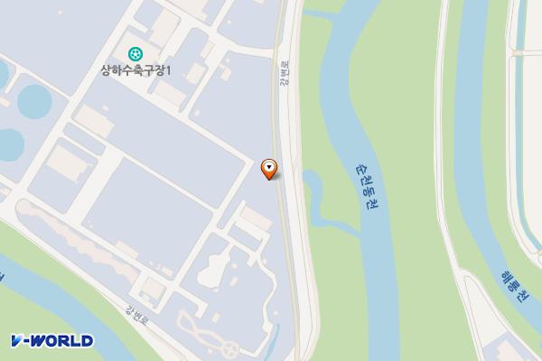 도사게이트볼장 위치 지도 — 전남광주통합특별시 순천시 강변로 77