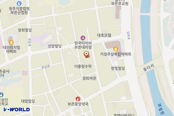 교사리 시가지 주차장 위치 지도 — 충청북도 보은군 보은읍 교사리 42-2