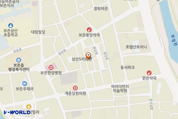 결초보은시장 제2공영주차장 위치 지도 — 충청북도 보은군 보은읍 삼산리 135-30