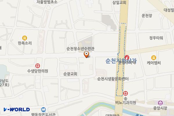 작업실오후 화장실 위치 지도 — 전남광주통합특별시 순천시 금곡길 13 (행동)