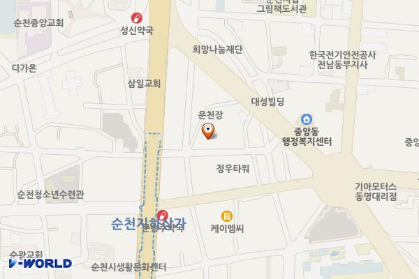 둘리존 화장실 위치 지도 — 전남광주통합특별시 순천시 중앙7길 7 (중앙동)