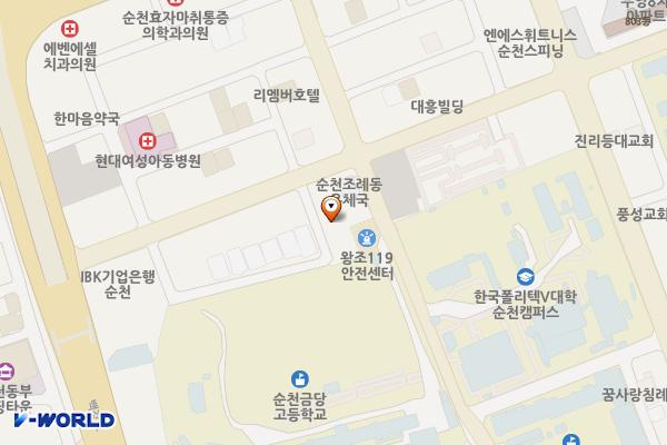 동부노인복지관 위치 지도 — 전남광주통합특별시 순천시 장선배기길 18