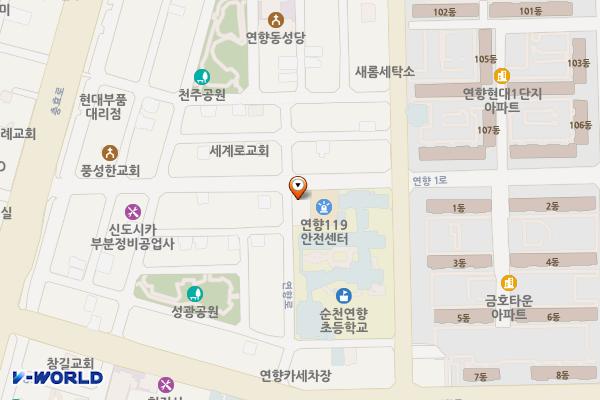 순천연향동우체국 화장실 위치 지도 — 전남광주통합특별시 순천시 연향1로 24, 순천연향동우체국 (연향동)