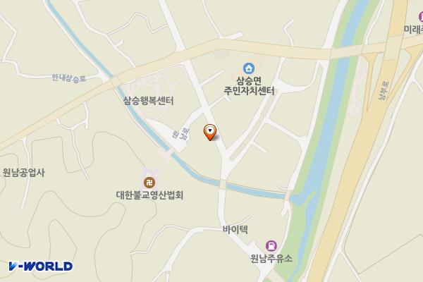 삼승 재래시장 위치 지도 — 충청북도 보은군 삼승면 원남리 190-2