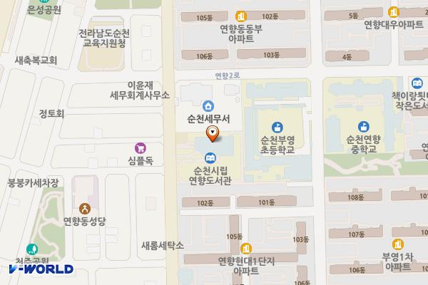 순천시립연향도서관 화장실 위치 지도 — 전남광주통합특별시 순천시 연향번영길 54(연향동)