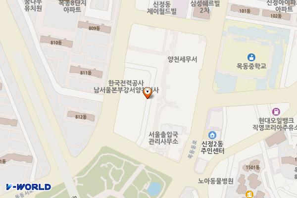 한전뒷길 위치 지도 — 서울특별시 양천구 신정동 319-25