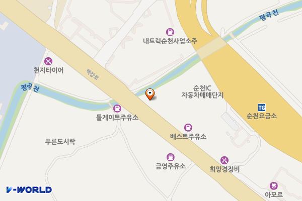 개인택시조합충전소 화장실 위치 지도 — 전남광주통합특별시 순천시 서면 백강로 600
