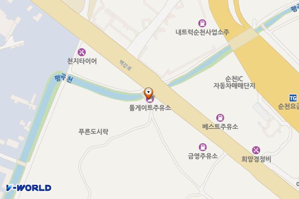 톨게이트주유소 화장실 위치 지도 — 전남광주통합특별시 순천시 서면 백강로 601