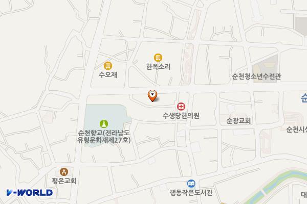 장안창작마당 위치 지도 — 전남광주통합특별시 순천시 금곡길 43 (금곡동)
