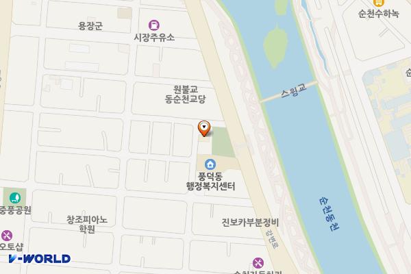 순천시립풍덕글마루도서관 화장실 위치 지도 — 전남광주통합특별시 순천시 풍덕1길 52(풍덕동)
