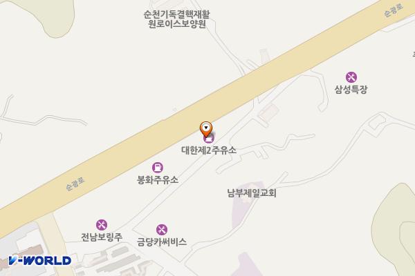 대한제2주유소 화장실 위치 지도 — 전남광주통합특별시 순천시 순광로 162, LG정유, 대한카센타, 케노피 (조례동)