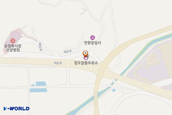 ㈜정오알뜰주유소 화장실 위치 지도 — 전남광주통합특별시 순천시 해룡면 여순로 1574