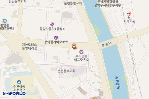 우리알뜰셀프주유소 화장실 위치 지도 — 전남광주통합특별시 순천시 연자로 50(동외동)