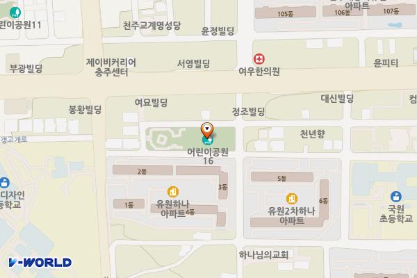 연수9호어린이공원 공영주차장 위치 지도 — 충청북도 충주시 연수동 1692