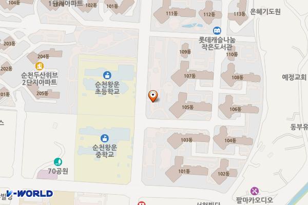 범암1공원 화장실 위치 지도 — 전남광주통합특별시 순천시 왕지3길 40 (왕지동)