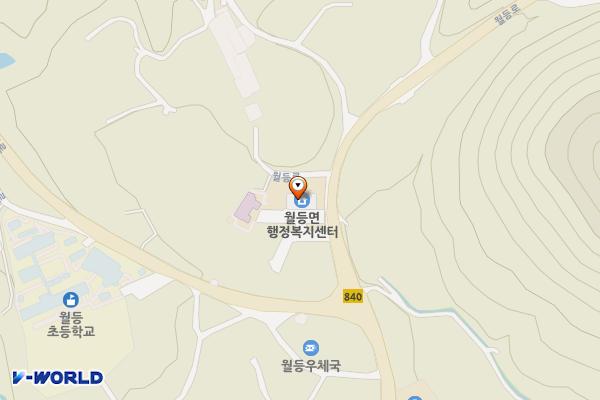 월등면행정복지센터공중화장실 위치 지도 — 전남광주통합특별시 순천시 월등면 월등로 571 (대평리, 월등면사무소)