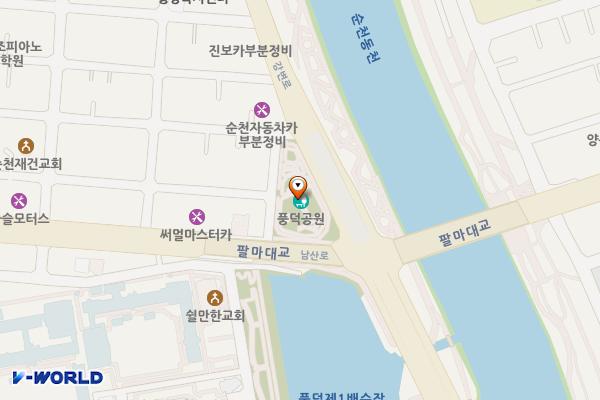 풍덕공원 위치 지도 — 전남광주통합특별시 순천시 풍덕동 1287