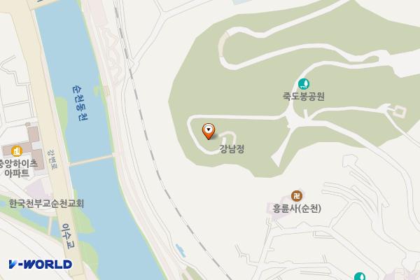죽도봉공원 위치 지도 — 전남광주통합특별시 순천시 죽도봉길 81, (연자루옆) (조곡동)