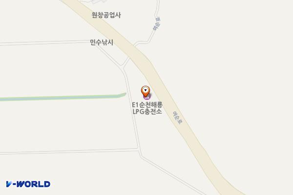 해룡LPG충전소 화장실 위치 지도 — 전남광주통합특별시 순천시 해룡면 여순로 1643 (대안리, 해룡LPG가스충전소)