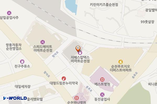지에스칼텍스㈜ 이마트순천점 화장실 위치 지도 — 전남광주통합특별시 순천시 팔마로 197-16