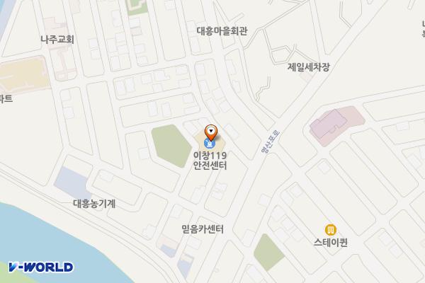 이창동119소방서 위치 지도 — 전남광주통합특별시 나주시 이창택지길 6-13