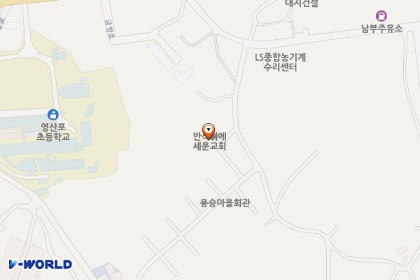나주에바다교회 위치 지도 — 전남광주통합특별시 나주시 용승길 4-6(용산동)