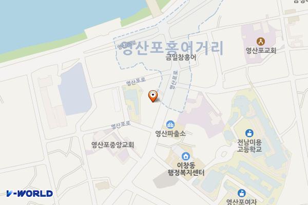 영산포우체국 위치 지도 — 전남광주통합특별시 나주시 영산포로 187(영산동)