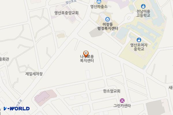 일자리종합지원센터 위치 지도 — 전남광주통합특별시 나주시 이창1길 39