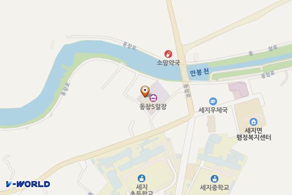 동창5일시장 화장실 위치 지도 — 전남광주통합특별시 나주시 세지면 동창로 135-10