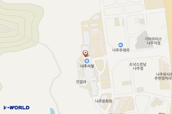 전라남도 나주시청 시민봉사과 위치 지도 — 전남광주통합특별시 나주시 시청길 22
