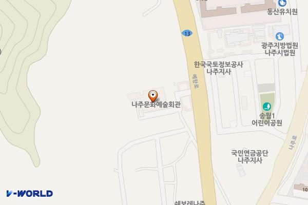 전라남도 나주시문화예술회관 위치 지도 — 전남광주통합특별시 나주시 예향로 4137