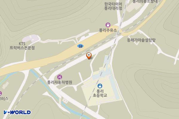 통리초등학교옆 위치 지도 — 강원특별자치도 태백시 통골길 13