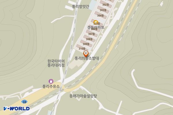 통리 의용소방대앞 위치 지도 — 강원특별자치도 태백시 통리길 13