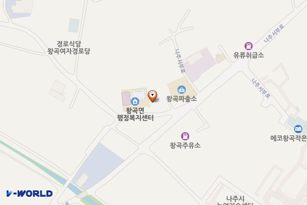 황곡면복지회관 화장실 위치 지도 — 전남광주통합특별시 나주시 왕곡면 터진목길 6, 왕곡면복지회관
