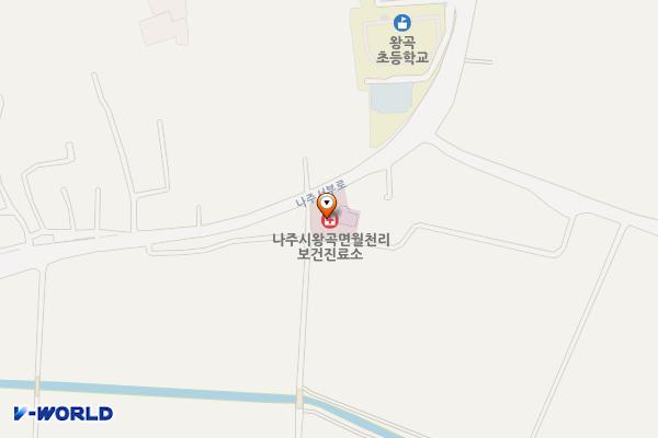 왕곡면 월천보건진료소 위치 지도 — 전남광주통합특별시 나주시 왕곡면 나주서부로 575, 월천리보건진료소