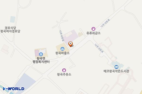 왕곡우체국 위치 지도 — 전남광주통합특별시 나주시 왕곡면 나주서부로 382, 왕곡우체국