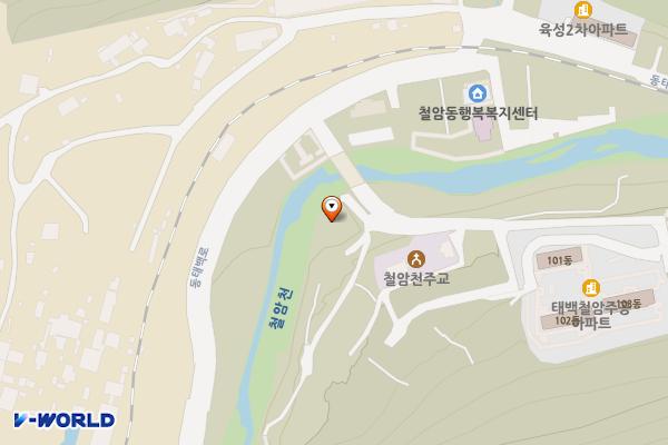 철암 삼방교위 위치 지도 — 강원특별자치도 태백시 삼방길 10