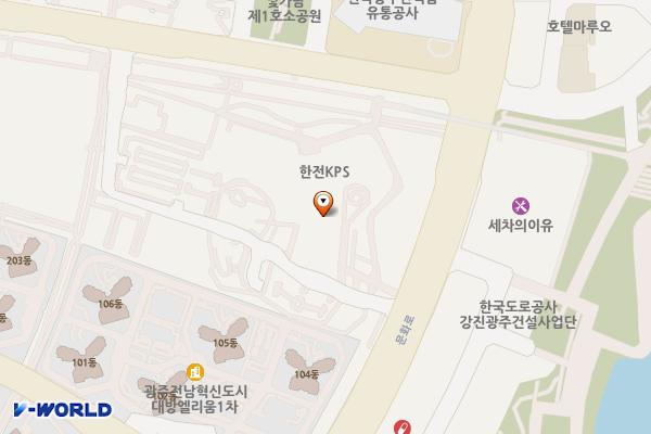 한전KPS 본관 1층 위치 지도 — 전남광주통합특별시 나주시 문화로 211