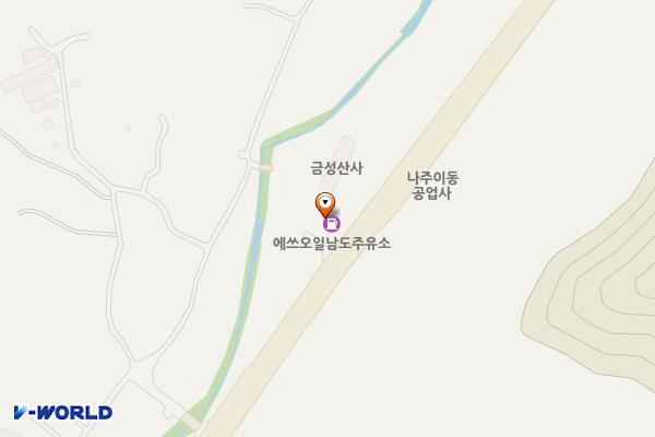 남도주유소 위치 지도 — 전남광주통합특별시 나주시 다시면 영산로 4875