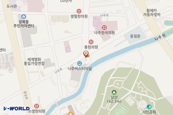 나주터미널(시외) 위치 지도 — 전남광주통합특별시 나주시 나주로 192