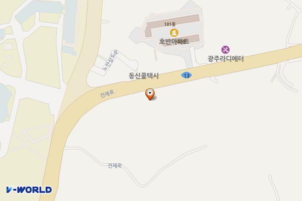 현대오일뱅크광라주유소 위치 지도 — 전남광주통합특별시 나주시 건재로 196