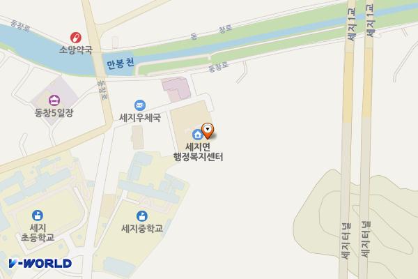 세지면사무소 외부 공중화장실 위치 지도 — 전남광주통합특별시 나주시 세지면 동창로 130-12