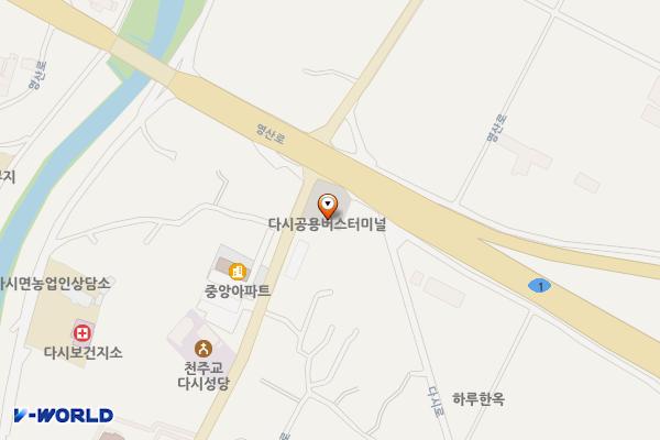 다시여객자동차터미널 위치 지도 — 전남광주통합특별시 나주시 다시면 월태리 494-47