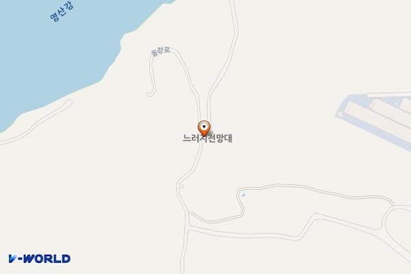 느러지전망대공중화장실 위치 지도 — 전남광주통합특별시 나주시 동강면 옥정리 산1-2