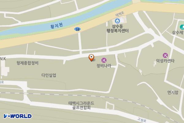 화전동 마을회관 위치 지도 — 강원특별자치도 태백시 외솔배기길 100